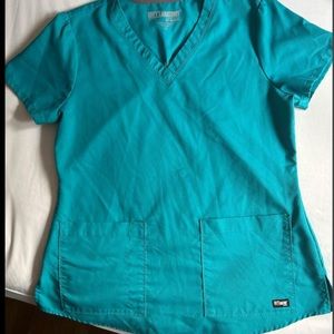 Grey’s Anatomy scrubs set medium top, xs pants